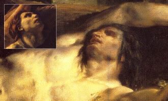 世界のタグ名画 Eugène Delacroix hat tips Théodore Géricault in his Dante and