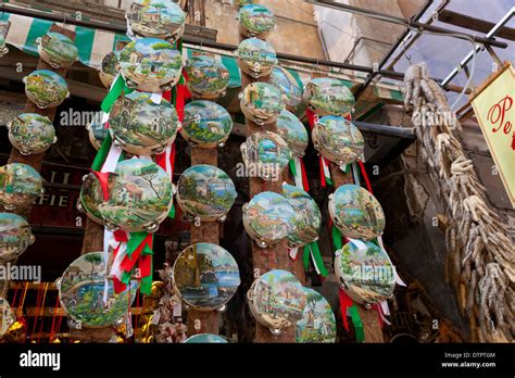 Christmas Cribs In A Typical Street Of Naples San Gregorio Armeno