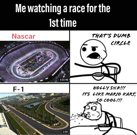 The Beta Nascar Vs The Alpha Chad F 1 Rmemes