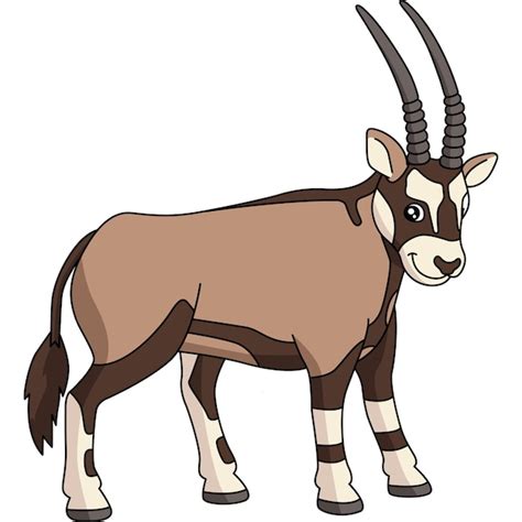 Premium Vector Oryx Cartoon Clipart Vector Illustration