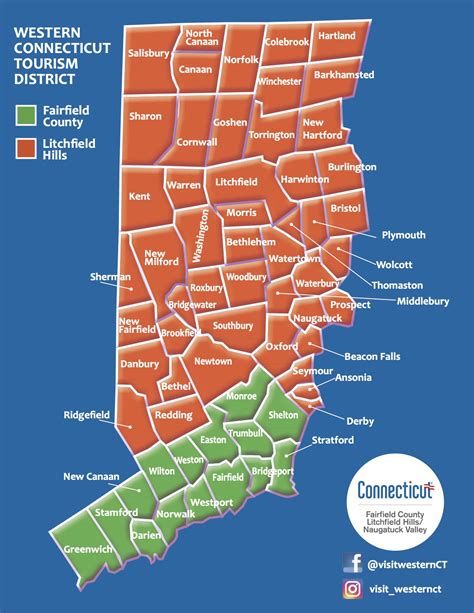Western Connecticut Tourism District Map 2021 – Easton Courier