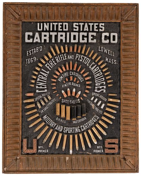 United States Cartridge Company Three-Dimensional Bullet Board | Rock Island Auction