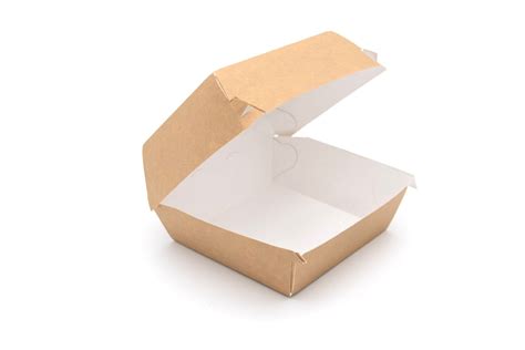 Large Kraft Compostable Clamshell Burger Box GreenPak Supplies