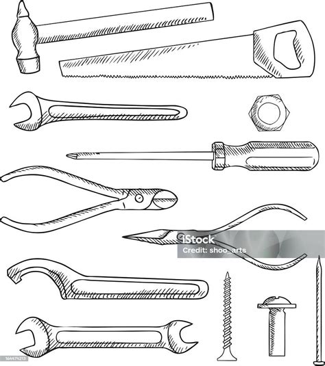 Ilustración De Vector Conjunto De Herramientas Y Más Vectores Libres De