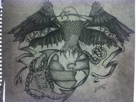 Marine Corps Emblem Tattoo Design by boondock22 on DeviantArt