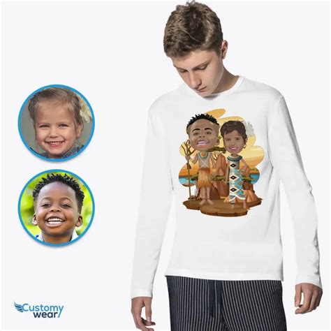 Personalized African Siblings Shirt Custom Traditional Dress Tee