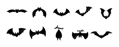 Premium Vector | Set of black bats for halloween halloween elements and ...