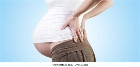 Pregnant Woman Back Pain Stock Photo (Edit Now) 796497310