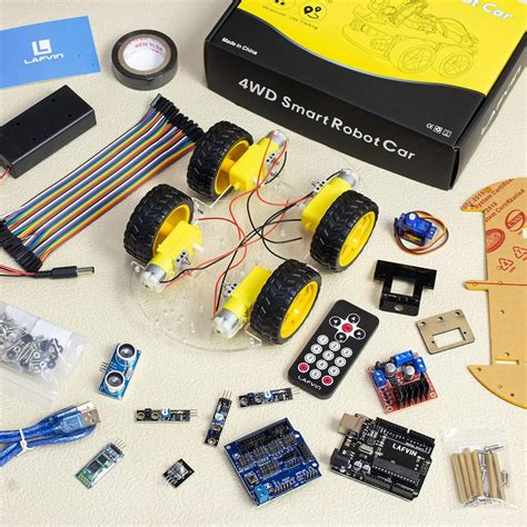 Lafvin Smart Robot Car Kit Con Sensor Ultras Nico Y Arduino Ide