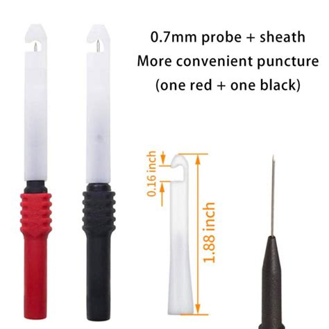 30V Car Multimeter Test Probe Pins Stainless Steel Insulation Wire