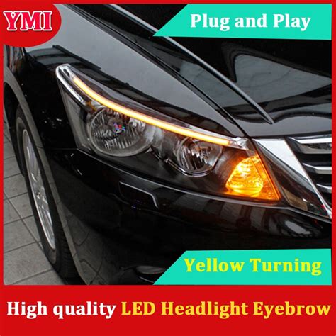 Car Led Headlight Eyebrow Daytime Running Light White Drl With Yellow