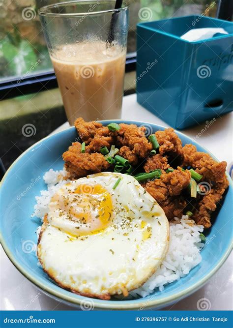 Rice Bowl Chicken Soy Sauce with Egg Stock Image - Image of bowl, sauce ...