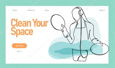 Servicio de limpieza del hogar concepto de diseño de landing page