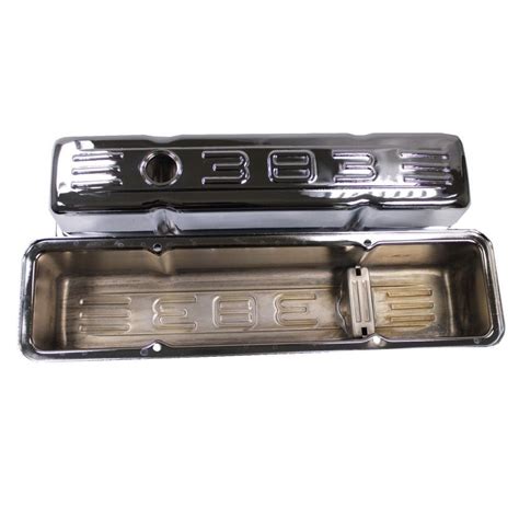 58 86 Sbc Chevy Chrome Tall Cid Steel Valve Covers Small Block 283 Demotor Performance Inc