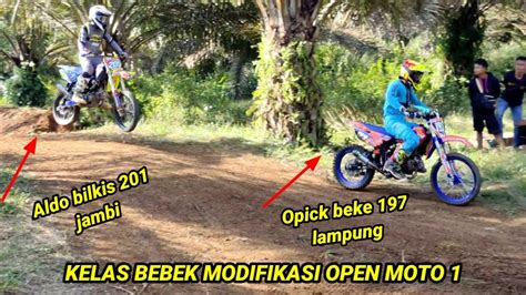 Kelas Bebek Modifikasi Open Moto 1 Grasstrack Bjl Tebo Jambi YouTube