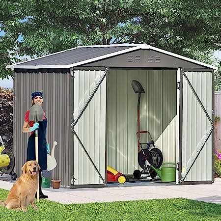 Amazon Morhome X Ft Metal Storage Shed Organizer Garden Tool