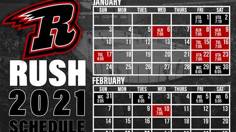 RUSH, ECHL, ANNOUNCES NEXT WAVE OF 2020-21 SEASON SCHEDULE | Rapid City ...