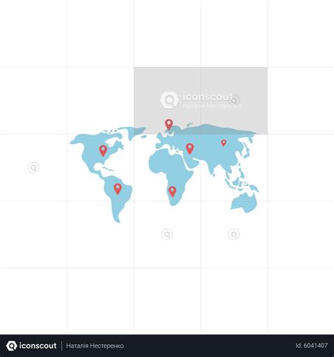 World map with pins Animated Illustration download in JSON, LOTTIE or ...