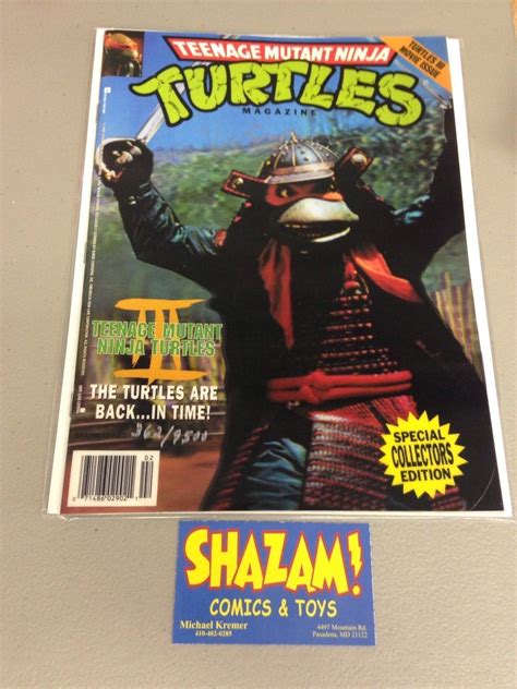 Teenage Mutant Ninja Turtles Magazine 3d Signed By Eastman Comic