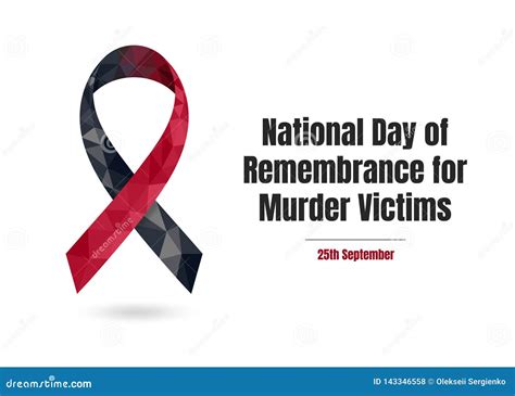 National Day of Remembrance Murder Victims Ribbon Stock Vector ...