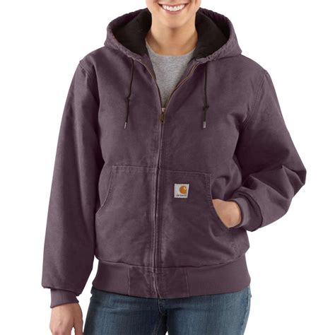 Carhartt Womens Xx Large Dusty Plum Cotton Active Jacket Wj130 Dpm