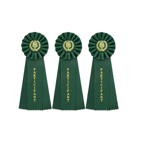 Participant Award Victory Rosette Ribbons Pack Clinch Star