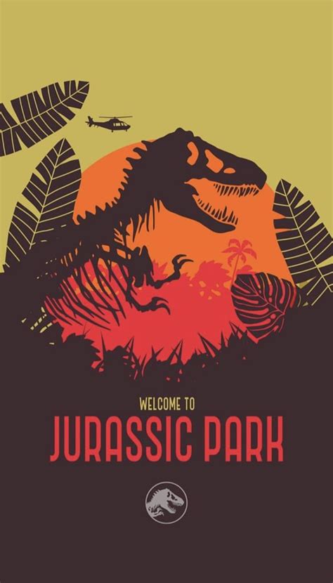 An Image Of A Dinosaur In The Jungle With Words Welcome To Jurassic