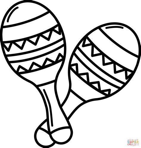 Maracas coloring page | Free Printable Coloring Pages