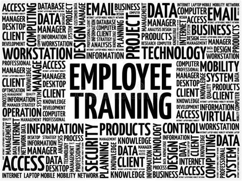 Employee Training Word Cloud Stock Illustration Illustration Of