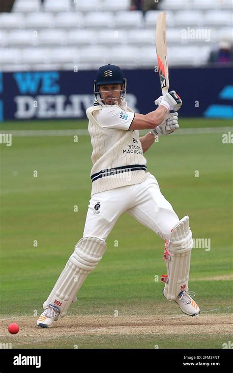 Nick Compton In Batting Action For Middlesex During Essex Ccc Vs