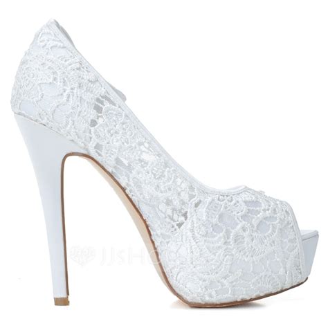 Women S Lace Stiletto Heel Peep Toe Platform Pumps Sandals With