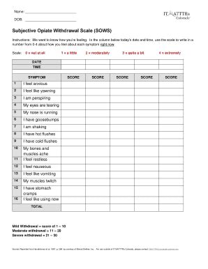 Sows Scale Form Fill Out And Sign Printable Pdf Template