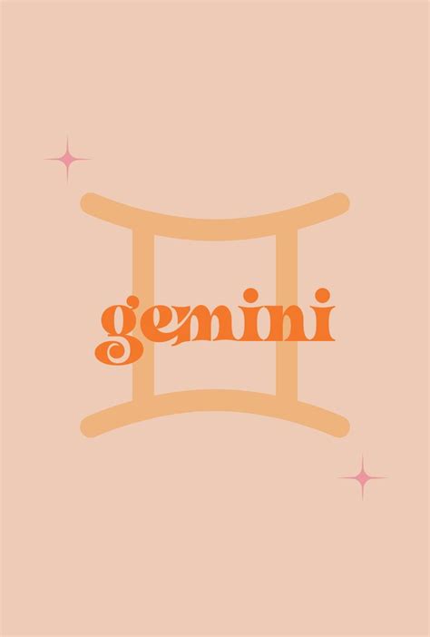 Gemini Poster Wall Art Trendy Aesthetic Print Gemini Etsy In