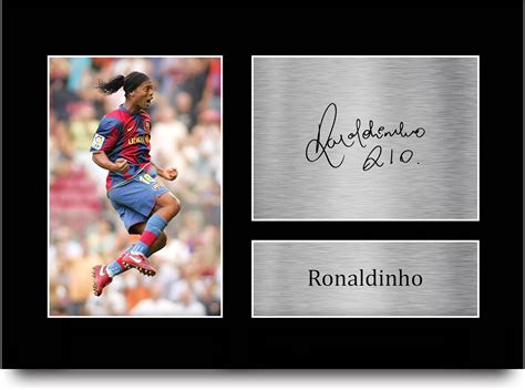 Hwc Trading A Ronaldinho Barcelona Gifts Printed Signed Autograph