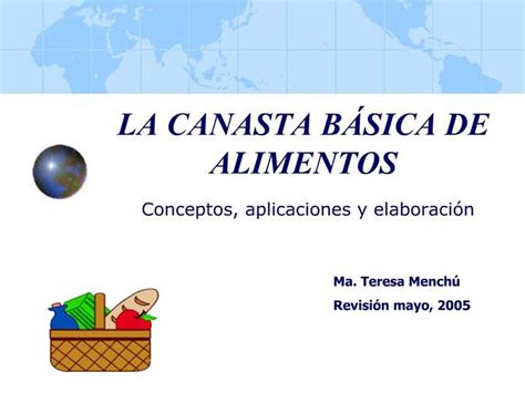 PPT LA CANASTA B SICA DE ALIMENTOS PowerPoint Presentation Free