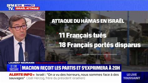 Attaques Du Hamas Emmanuel Macron Re Oit Les Partis Et S Exprimera Ce