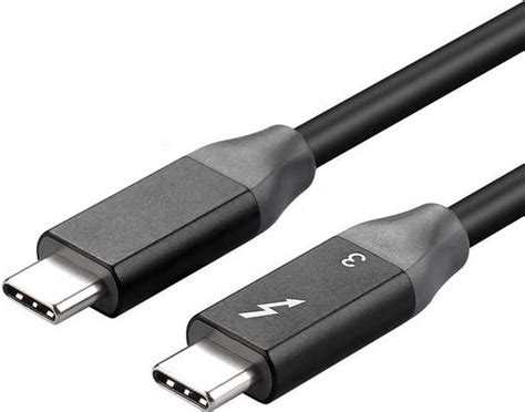 Vues USB C Naar USB C Kabel Thunderbolt 3 Type C Zwart 0 9m