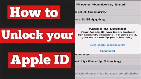 How To Unlock Your Apple Id How To Unlock Your Apple Id 2020 Youtube