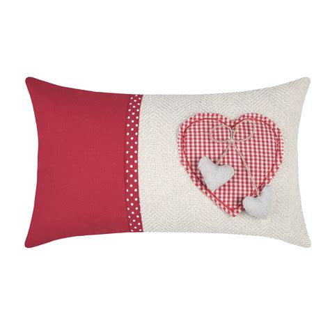 Coussin Rectangulaire Coton Cm Marianne Ecru D Co Textile Eminza