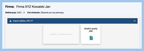 Import Utworzenie Nowego Pliku Jpk V