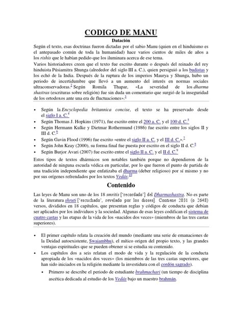 Leyes de Manu | PDF | Religiones indias | Religión y creencia