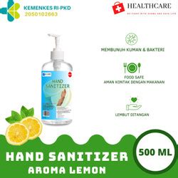 Jual HAND SANITIZER CAIR AROMA LEMON BENING 500ML HAPPY CARE Kota