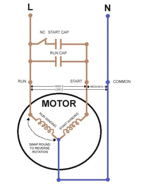 Electric Motor Wiring Diagram Forword Reverse Single Phase R