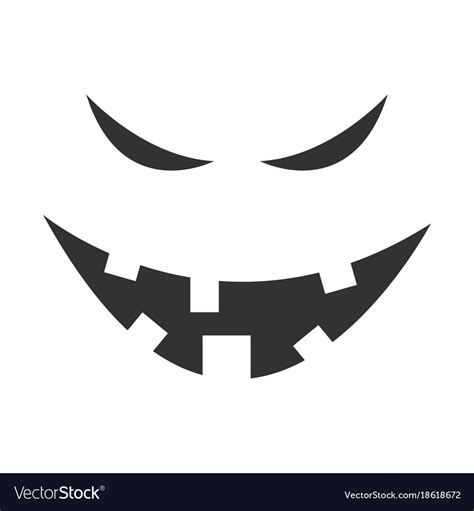 Evil ghost face Royalty Free Vector Image - VectorStock