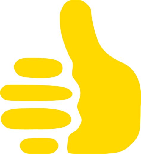 Yellow Thumbs Up Clip Art at Clker.com - vector clip art online ...