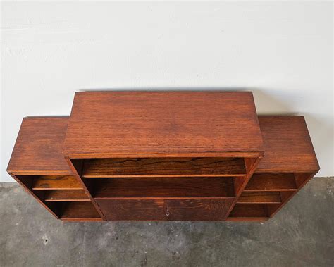 Small Art Deco Tiger Oak Wood Bookshelf Cabinet 1920s For Sale At 1stDibs