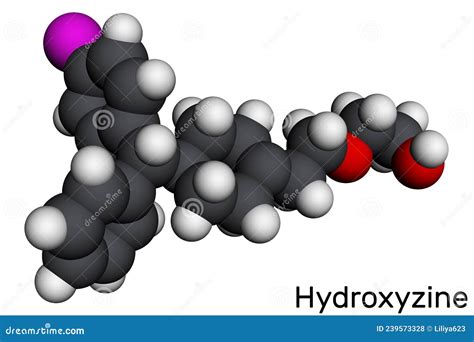 Hydroxyzine Molecule It Is Antihistamine Drug Used To Treat Anxiety