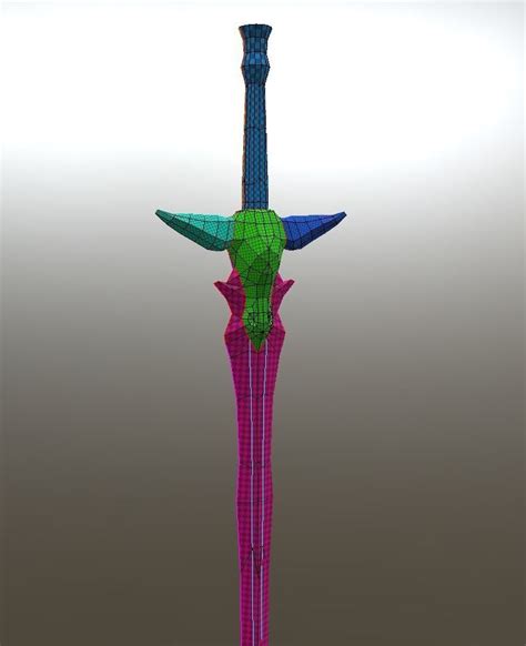 D Model Handpainted Fantasy Dragon Sword Vr Ar Low Poly Cgtrader