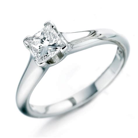 Platinum Princess Cut Diamond Ring Engagement From Wharton Goldsmith Uk