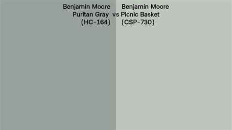 Benjamin Moore Puritan Gray Vs Picnic Basket Side By Side Comparison